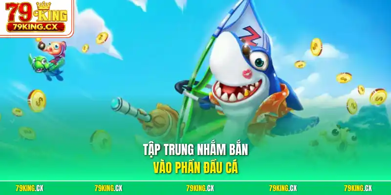 Tập trung nhắm bắn vào phần đầu cá
